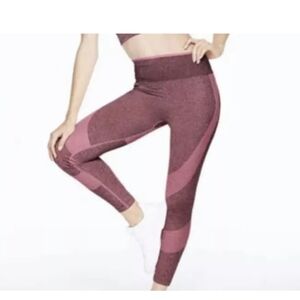 Pink VS Seamless Tight leggings sz L Pink Marl